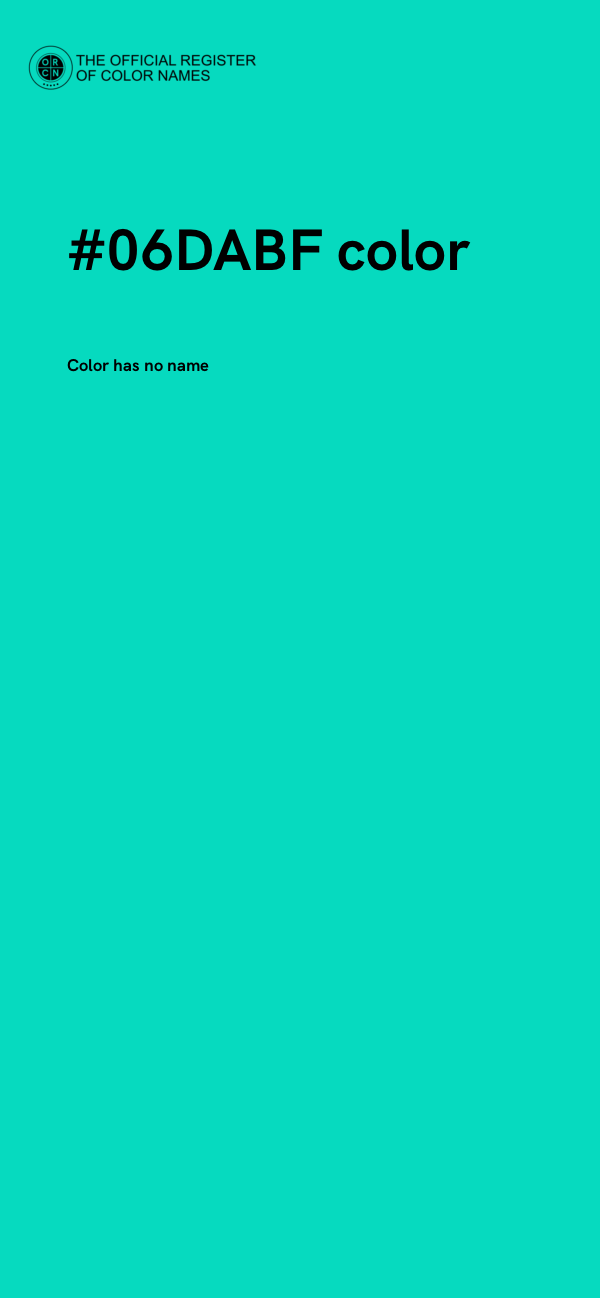 #06DABF color image