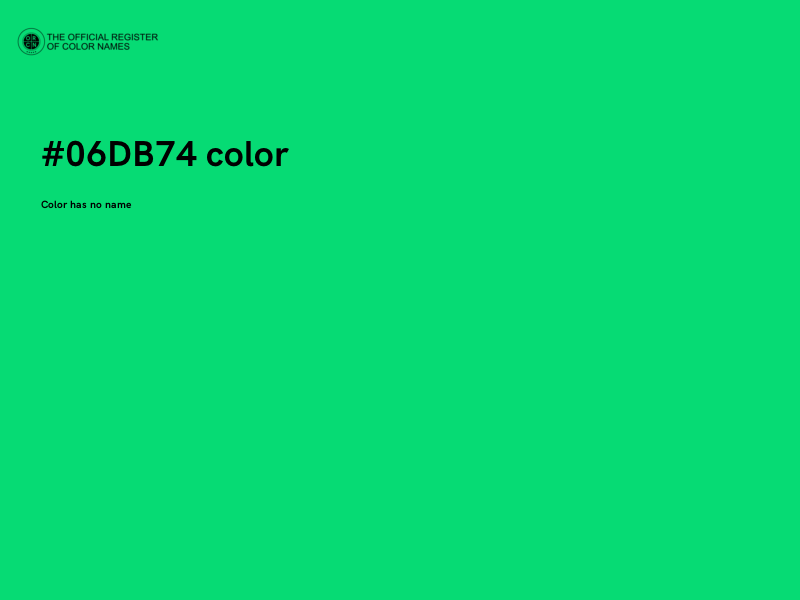 #06DB74 color image