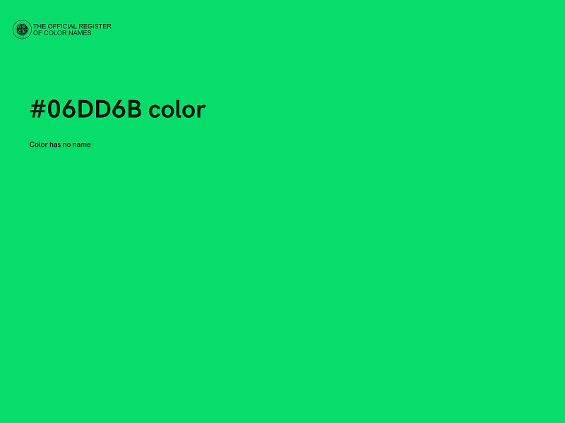 #06DD6B color image