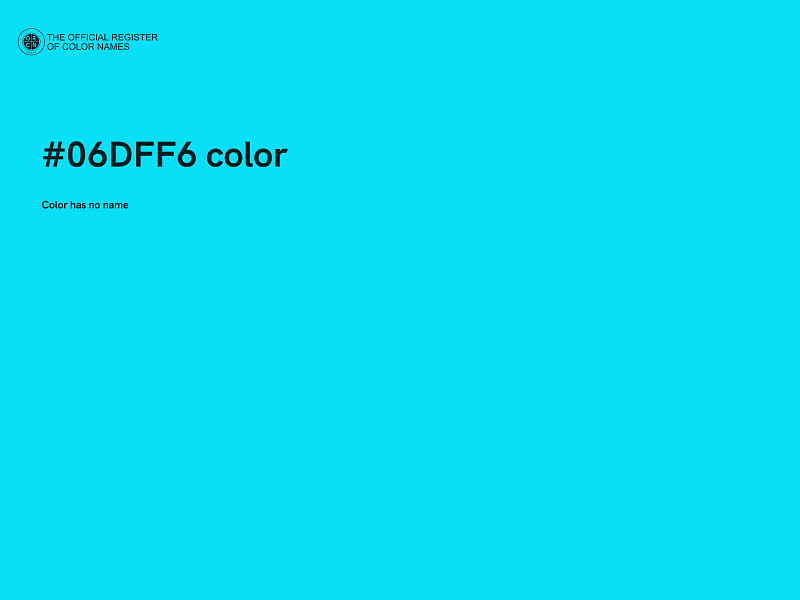 #06DFF6 color image