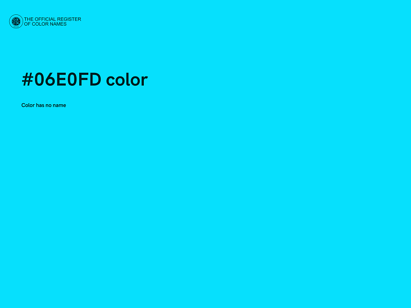 #06E0FD color image