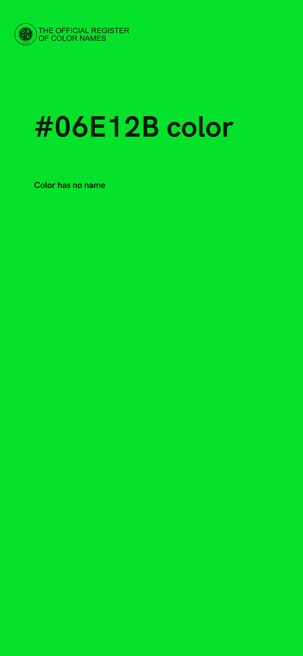 #06E12B color image
