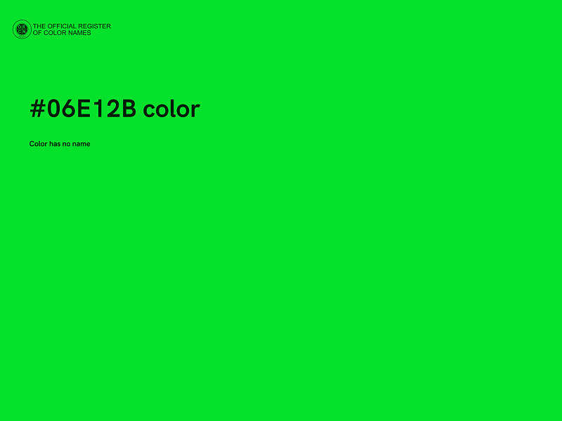 #06E12B color image