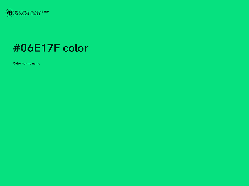 #06E17F color image