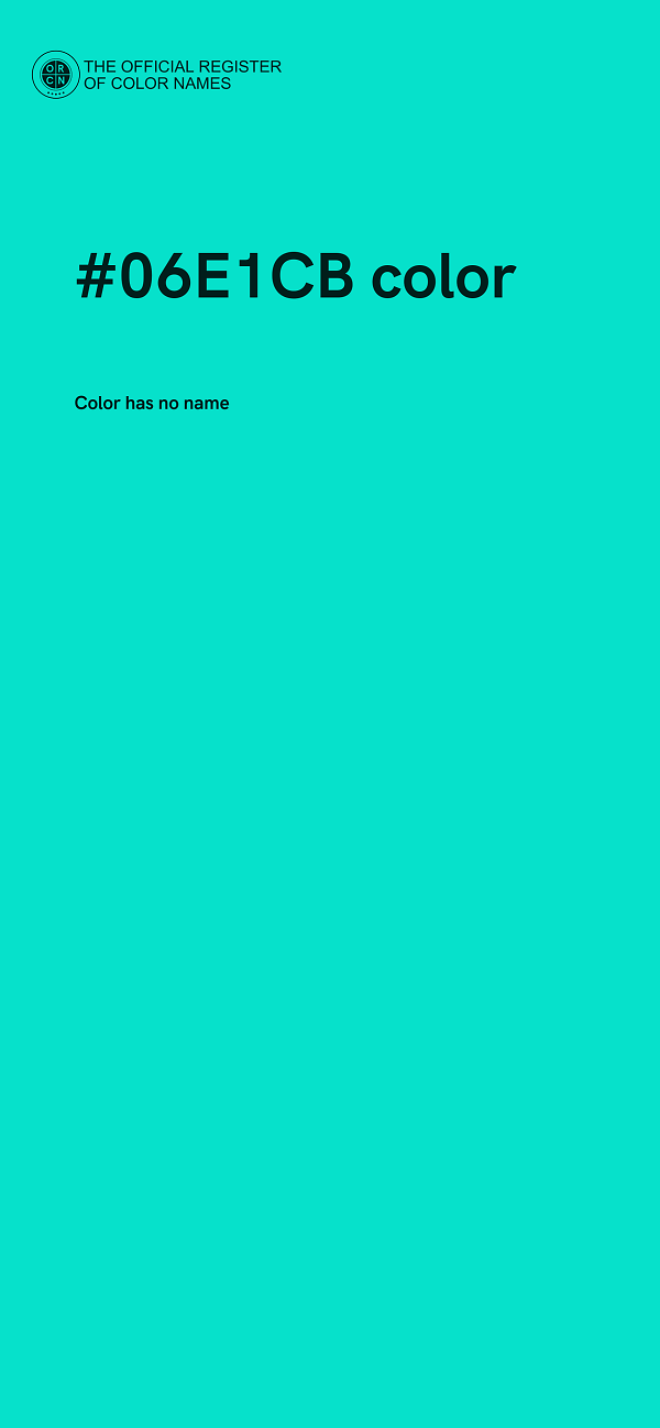 #06E1CB color image