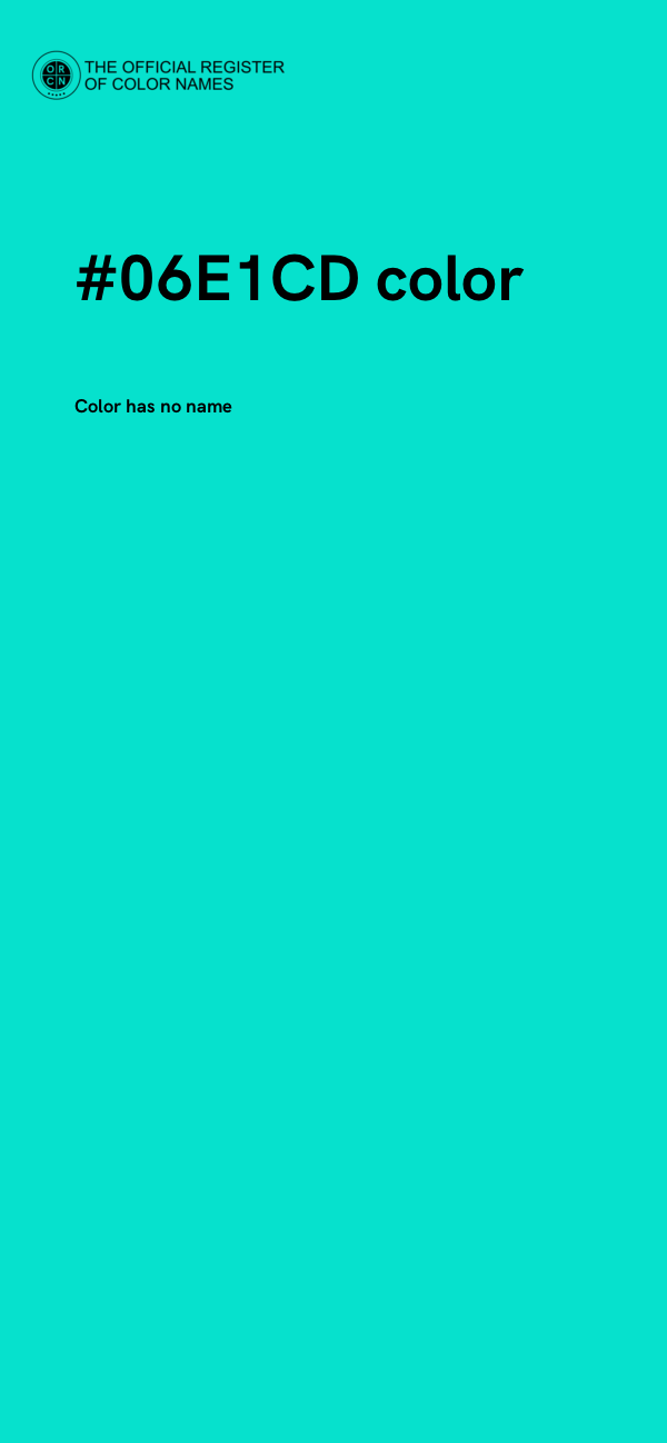 #06E1CD color image