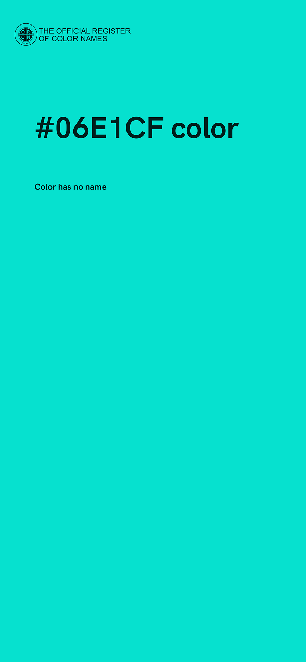 #06E1CF color image
