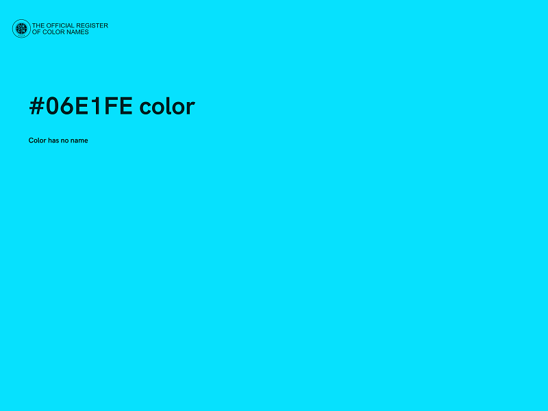 #06E1FE color image