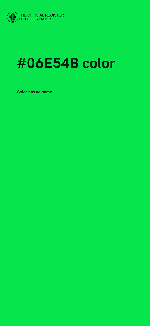 #06E54B color image