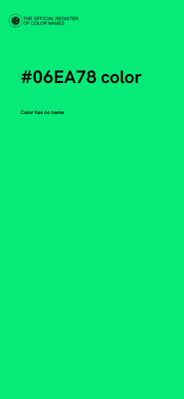 #06EA78 color image
