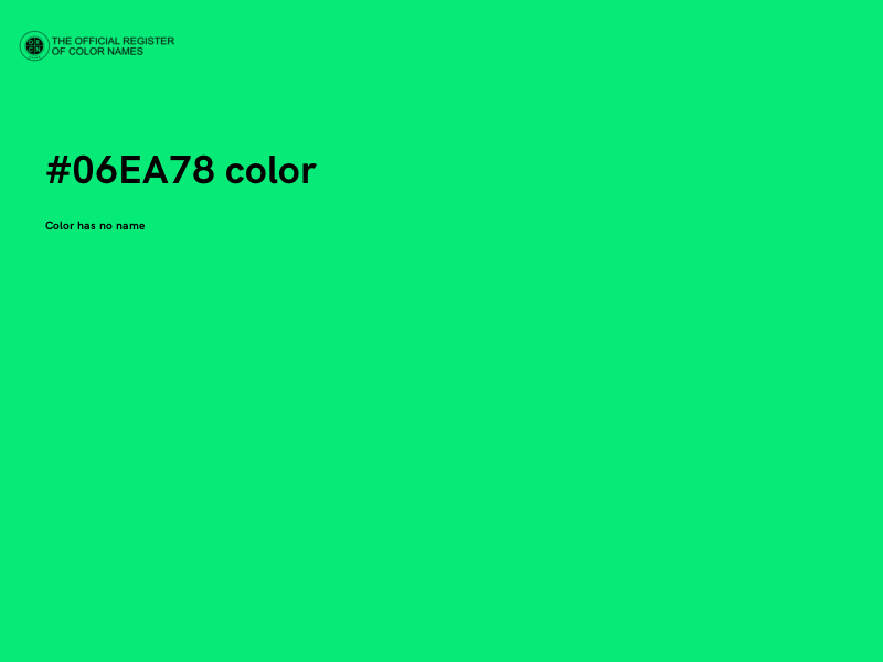 #06EA78 color image