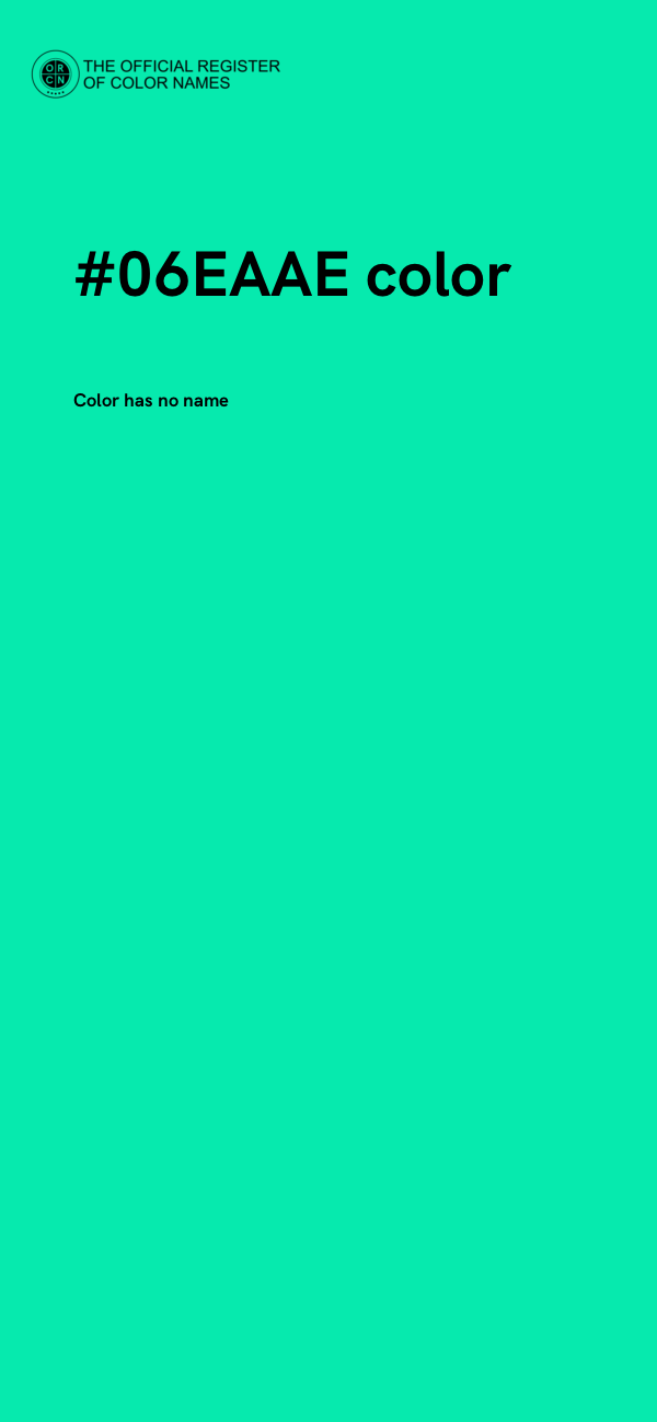 #06EAAE color image