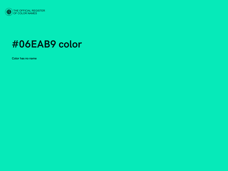 #06EAB9 color image