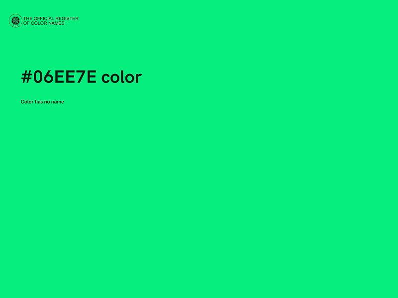 #06EE7E color image