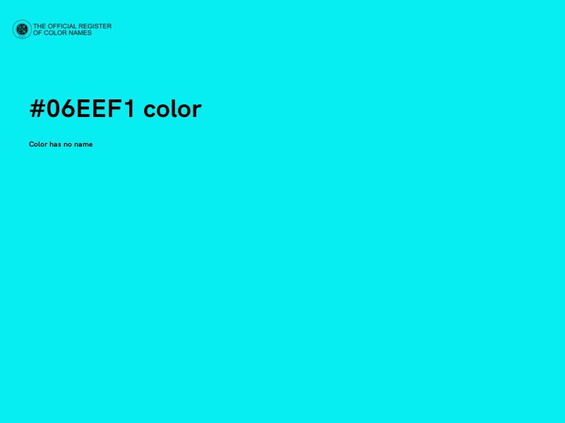 #06EEF1 color image
