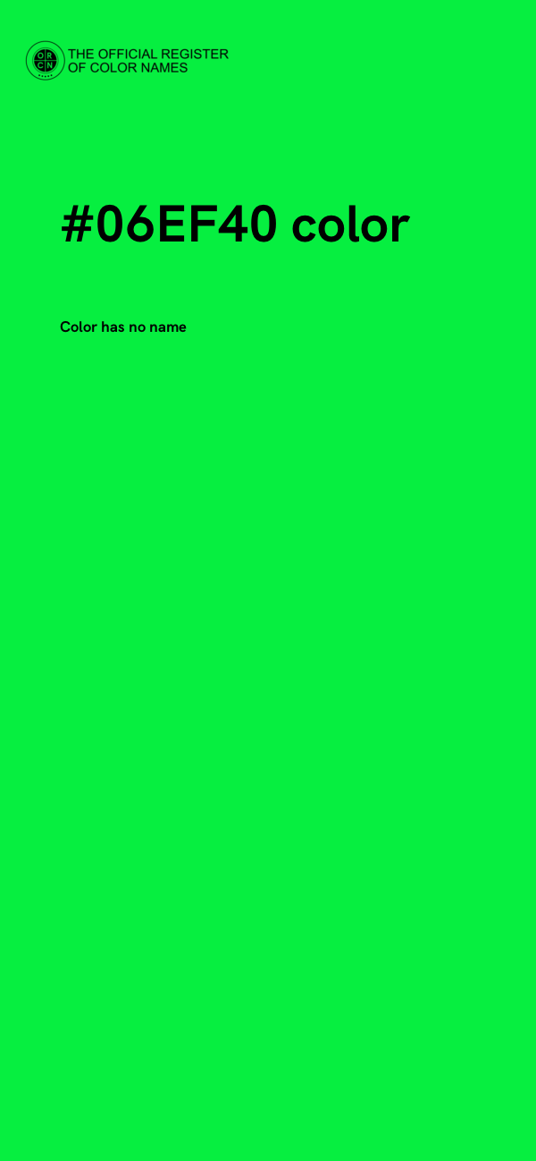 #06EF40 color image