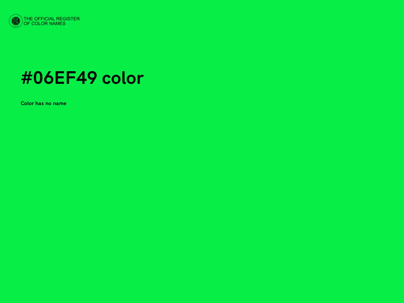 #06EF49 color image