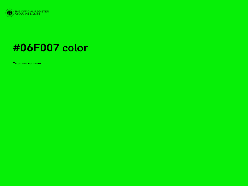 #06F007 color image