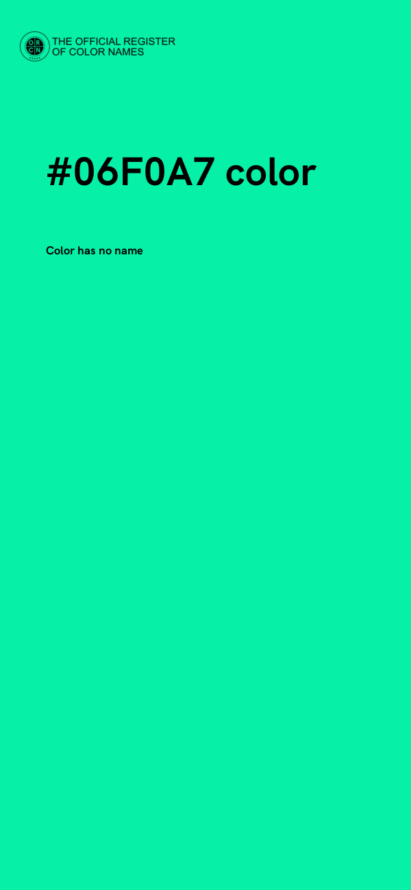#06F0A7 color image