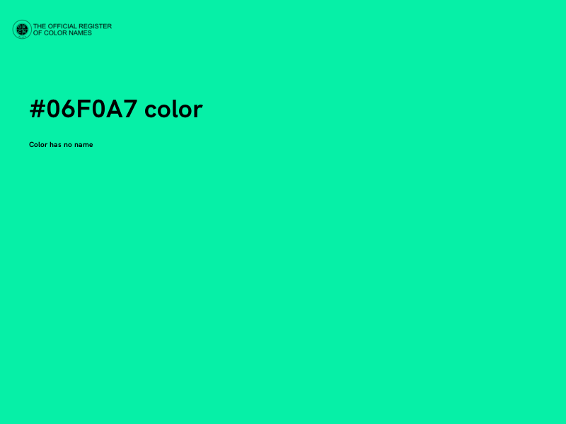 #06F0A7 color image