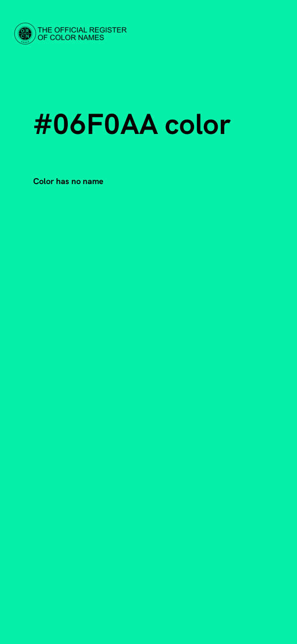#06F0AA color image