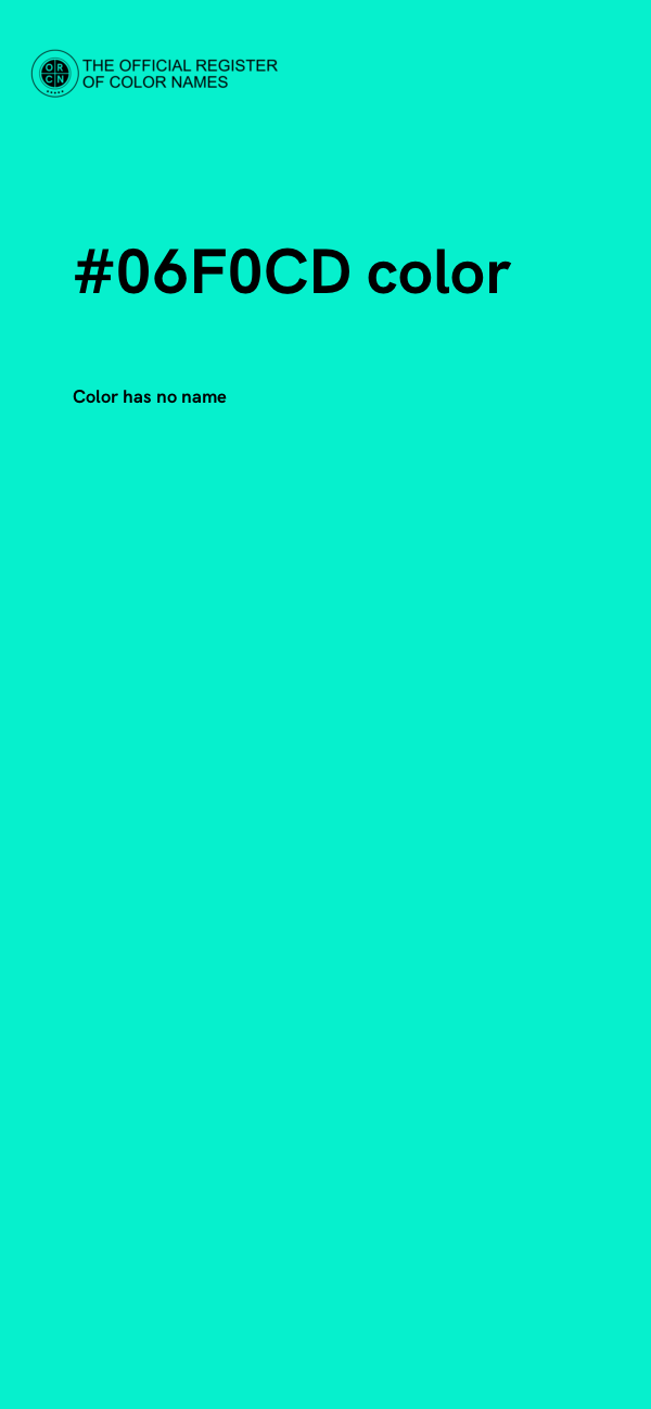 #06F0CD color image