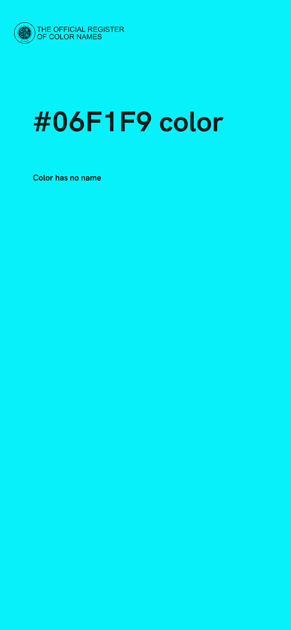 #06F1F9 color image