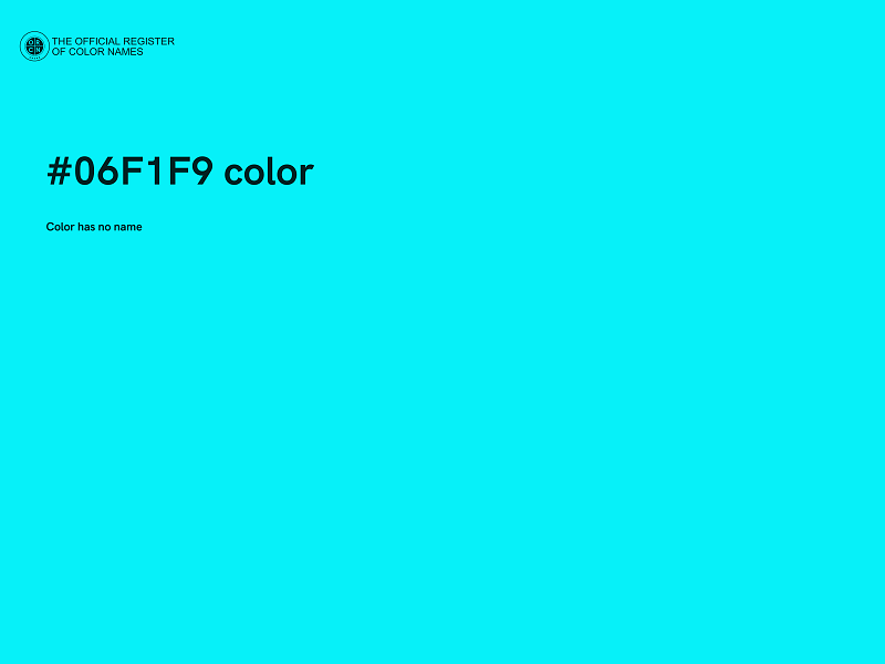 #06F1F9 color image