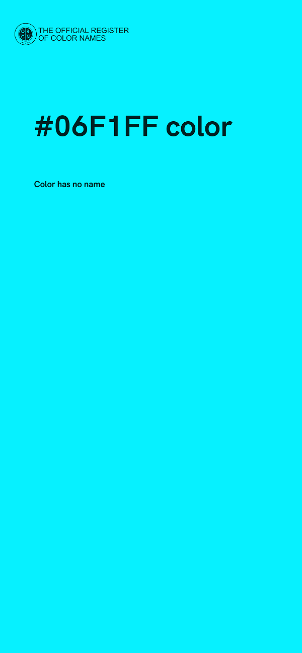 #06F1FF color image