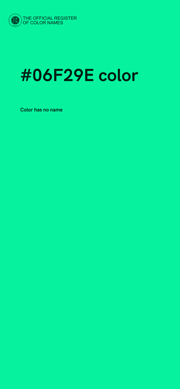 #06F29E color image