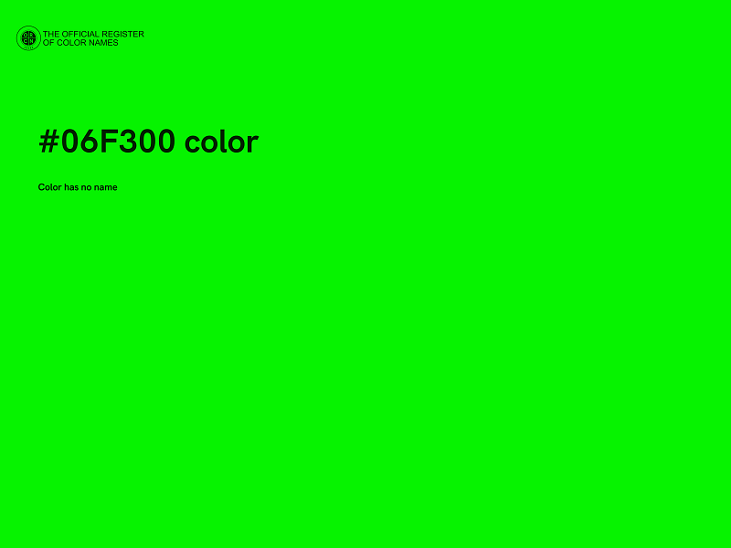 #06F300 color image