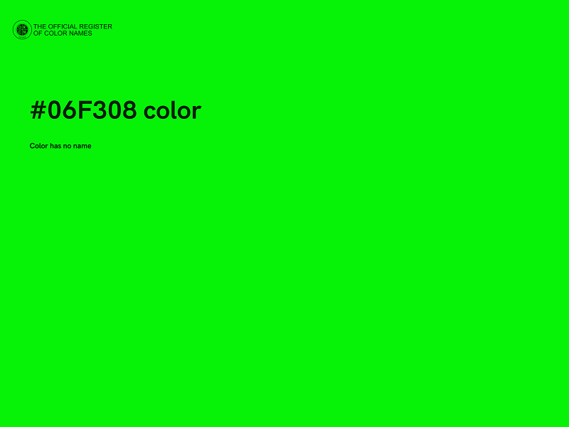#06F308 color image