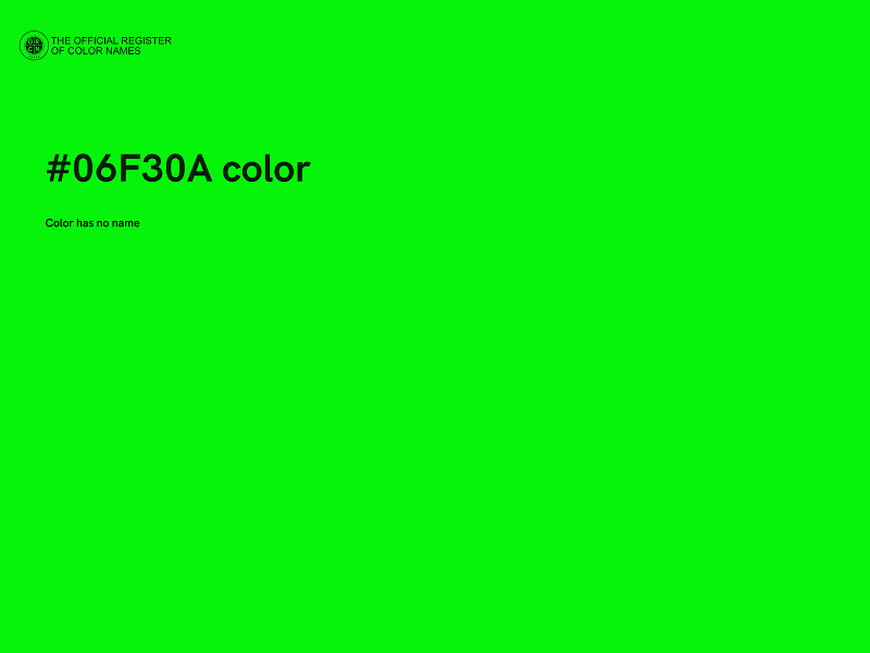 #06F30A color image