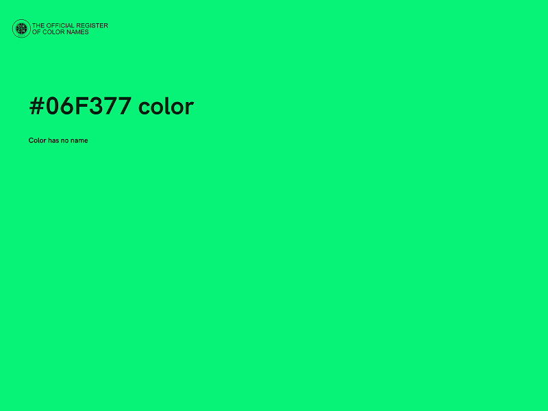 #06F377 color image