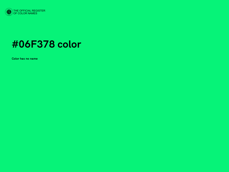 #06F378 color image