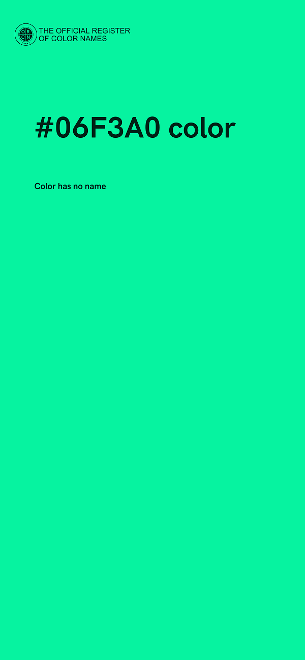 #06F3A0 color image