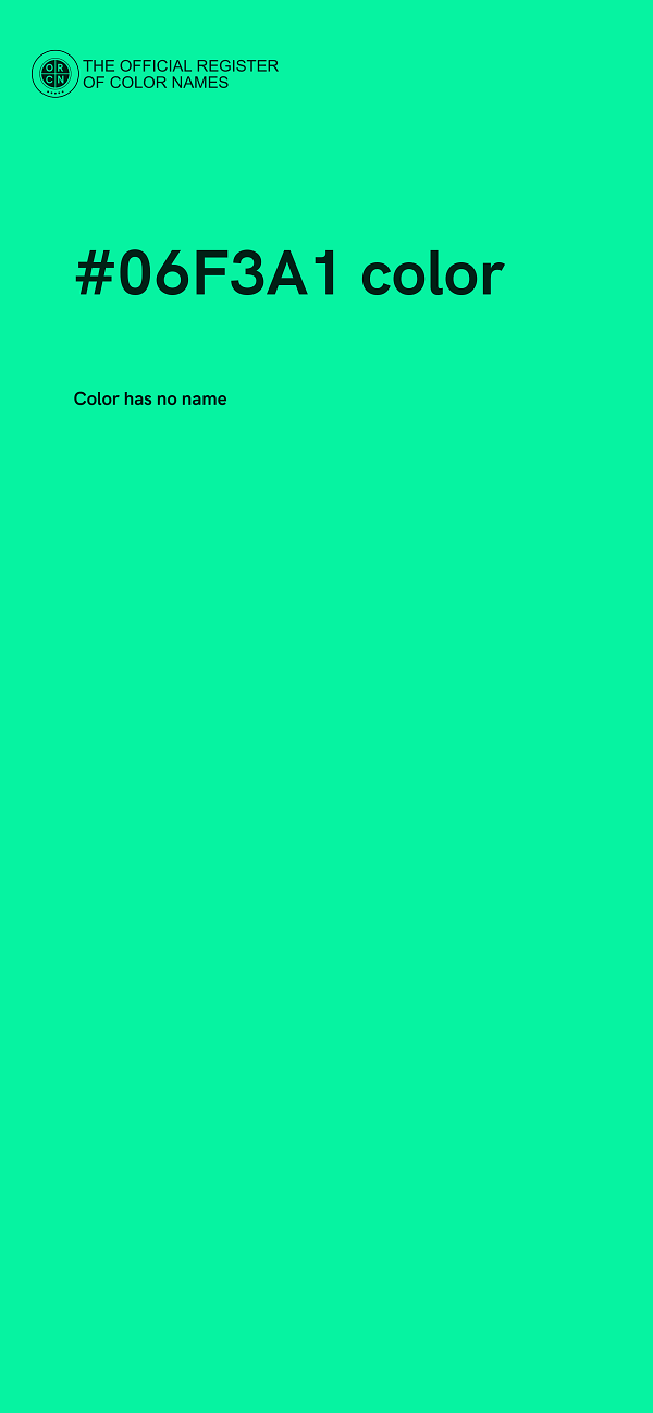 #06F3A1 color image