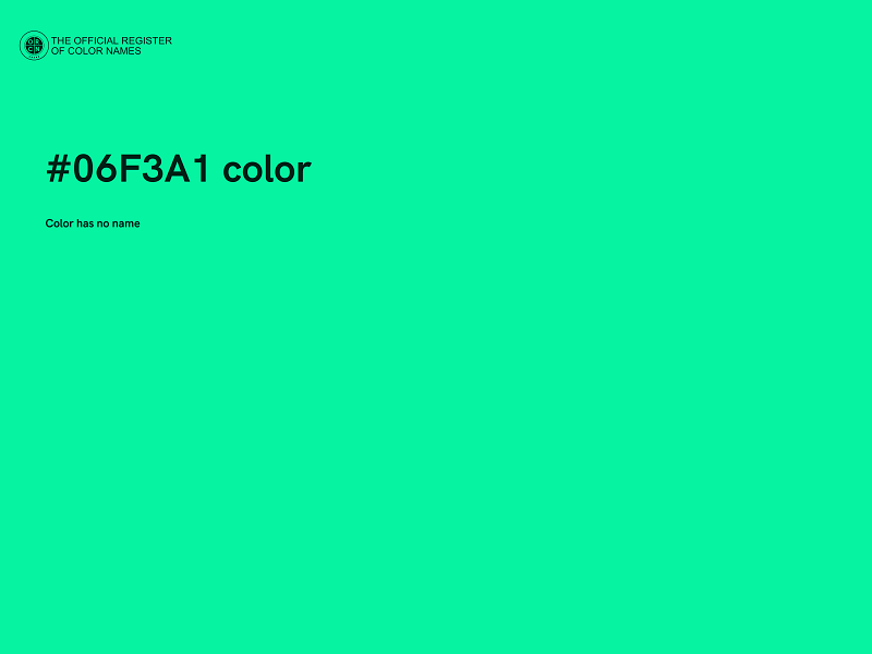 #06F3A1 color image