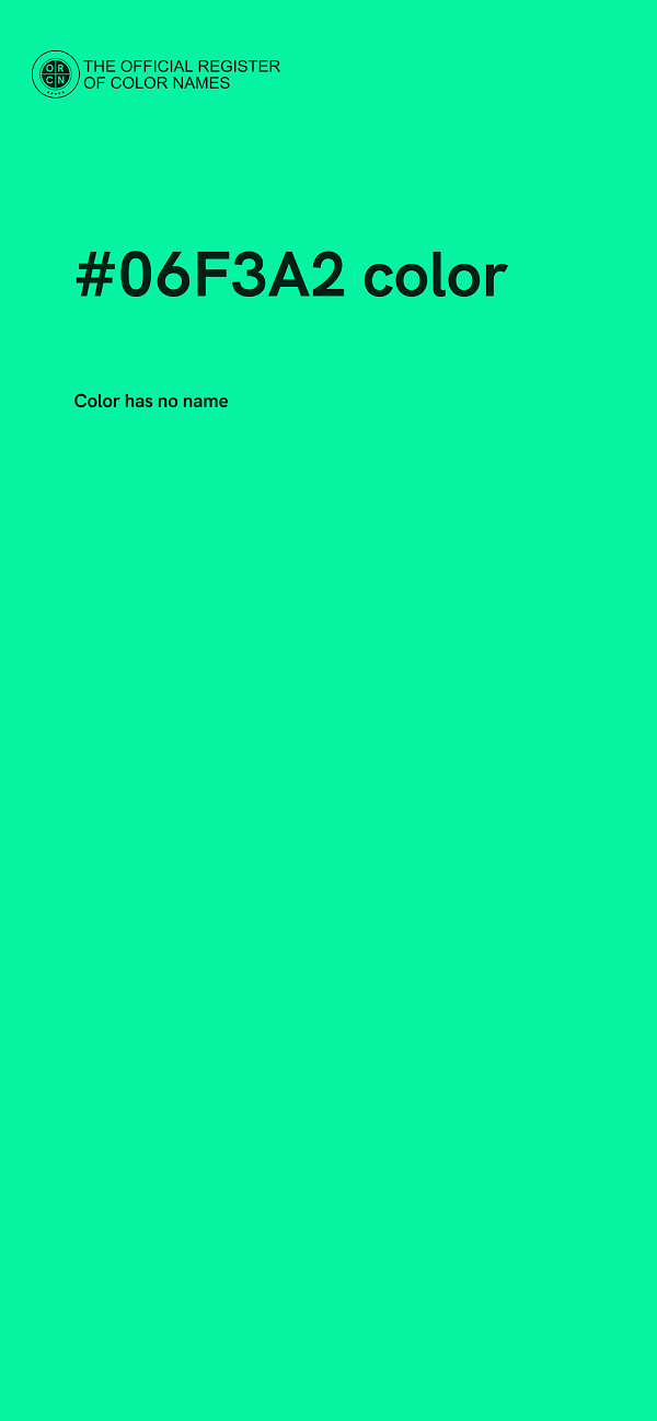 #06F3A2 color image