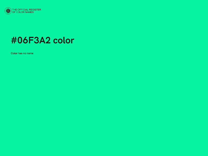 #06F3A2 color image
