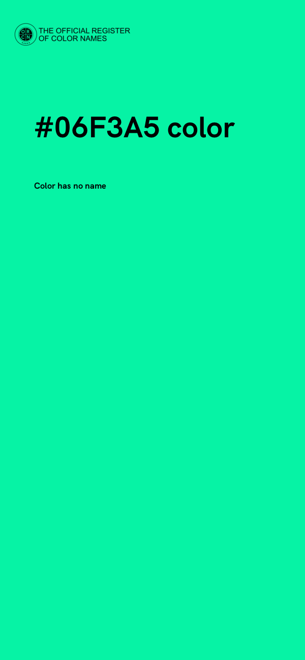 #06F3A5 color image