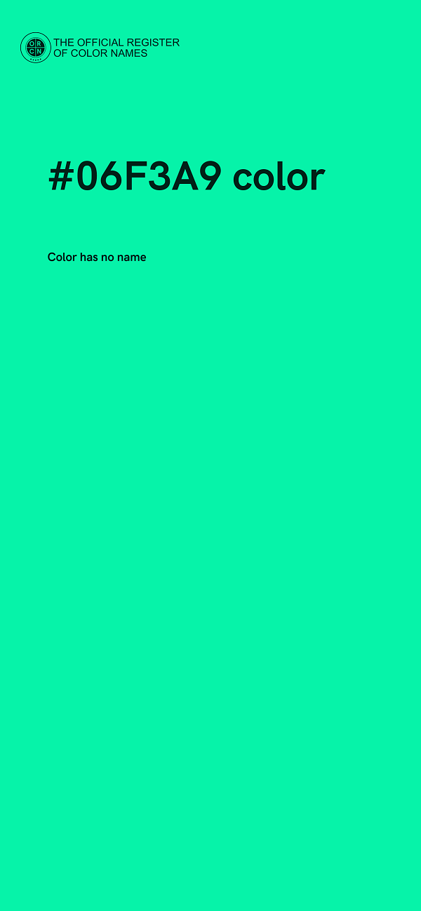 #06F3A9 color image
