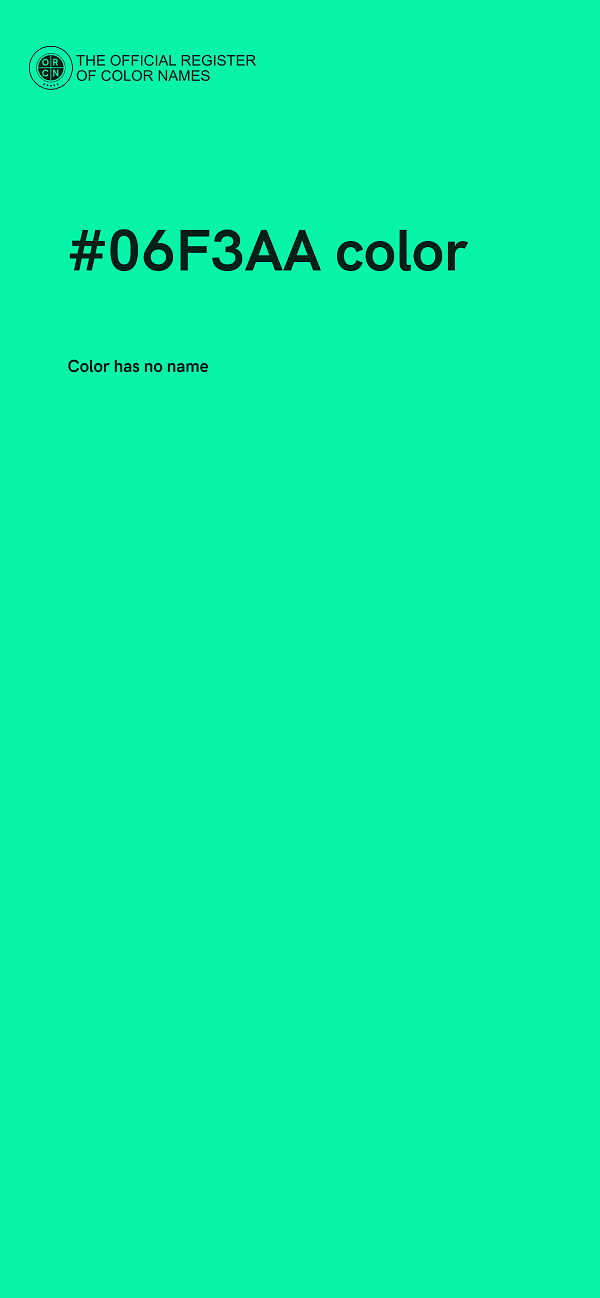 #06F3AA color image