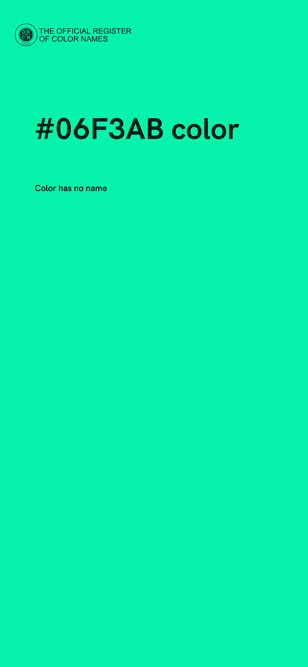 #06F3AB color image