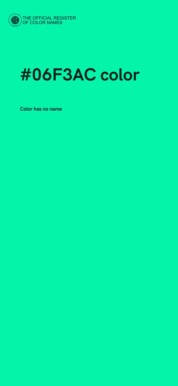 #06F3AC color image