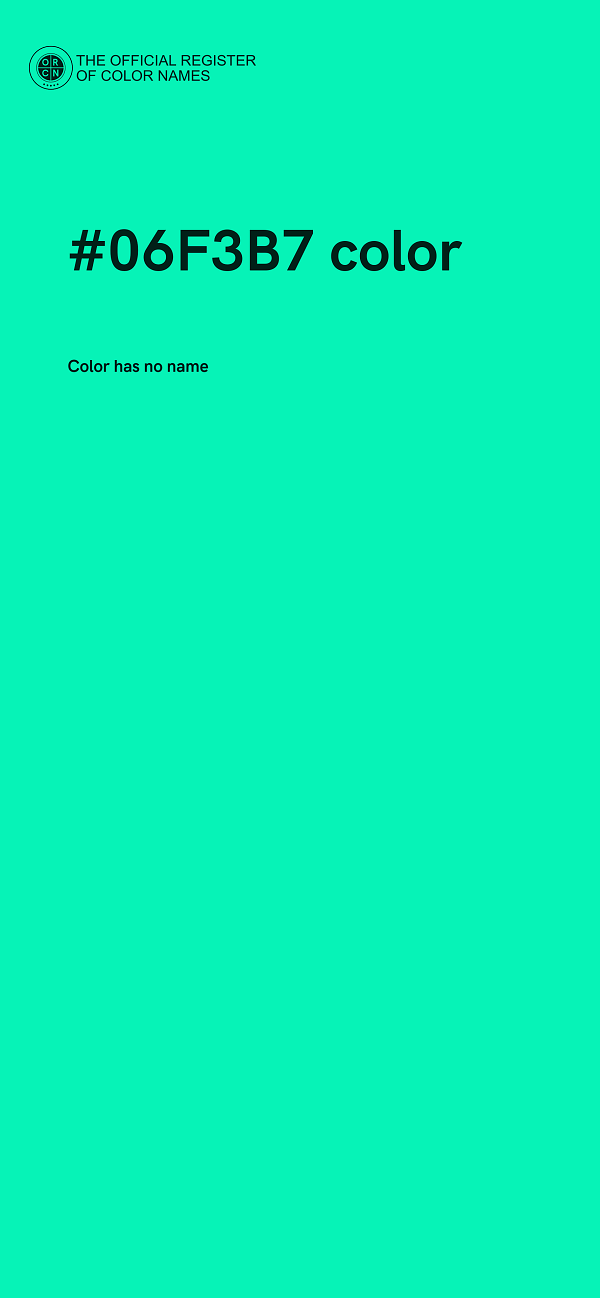 #06F3B7 color image