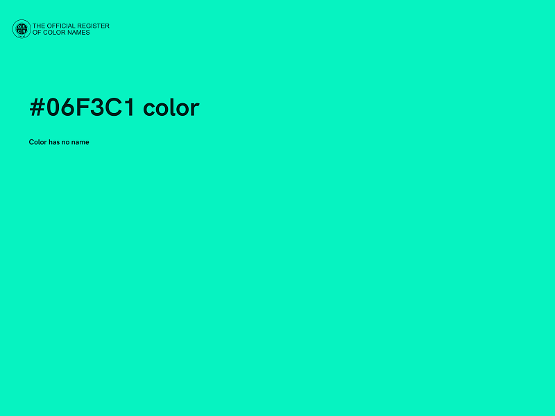 #06F3C1 color image