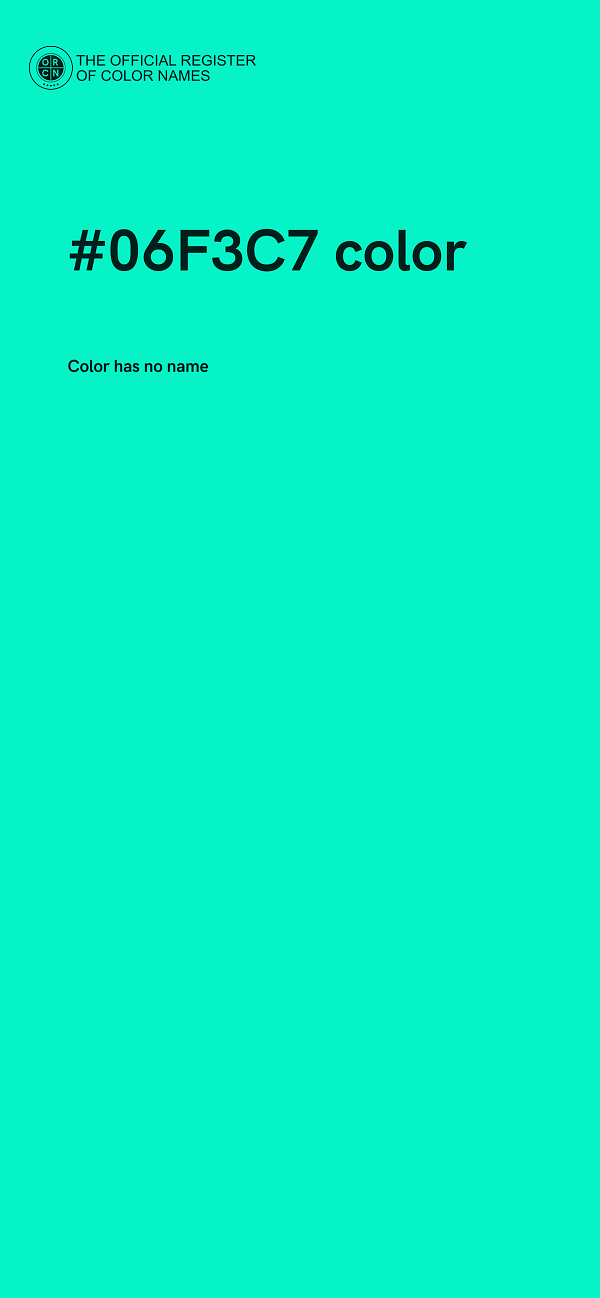 #06F3C7 color image