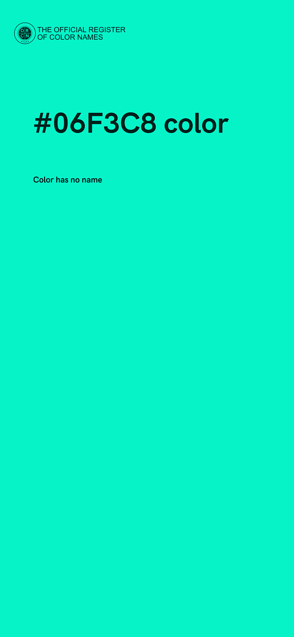 #06F3C8 color image