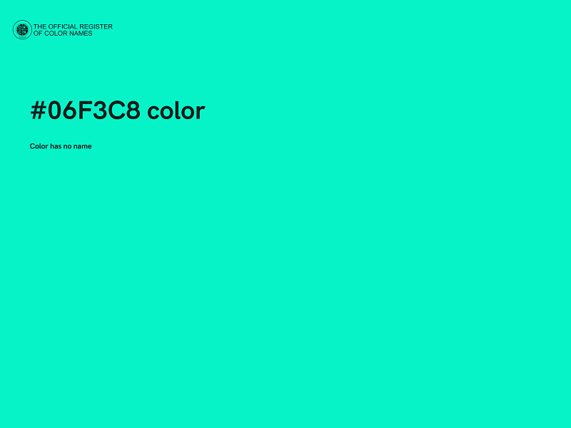#06F3C8 color image